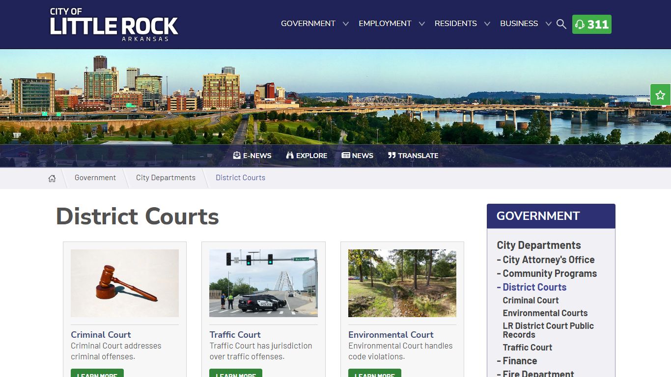 District Courts | City of Little Rock